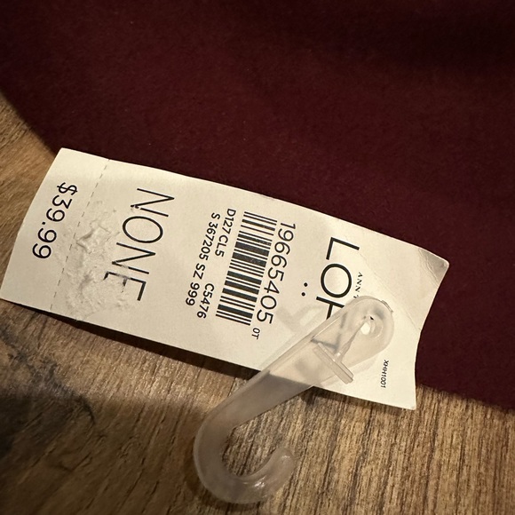 Loft Floppy Burgundy 100% Wool Hat - Picture 2 of 5